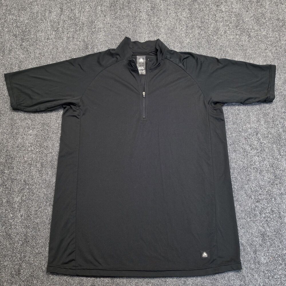 Vintage Nike ACG 1 Y2K Base Layer Shirt Men's Sz L Black 1/4 Zip Short Sleeve